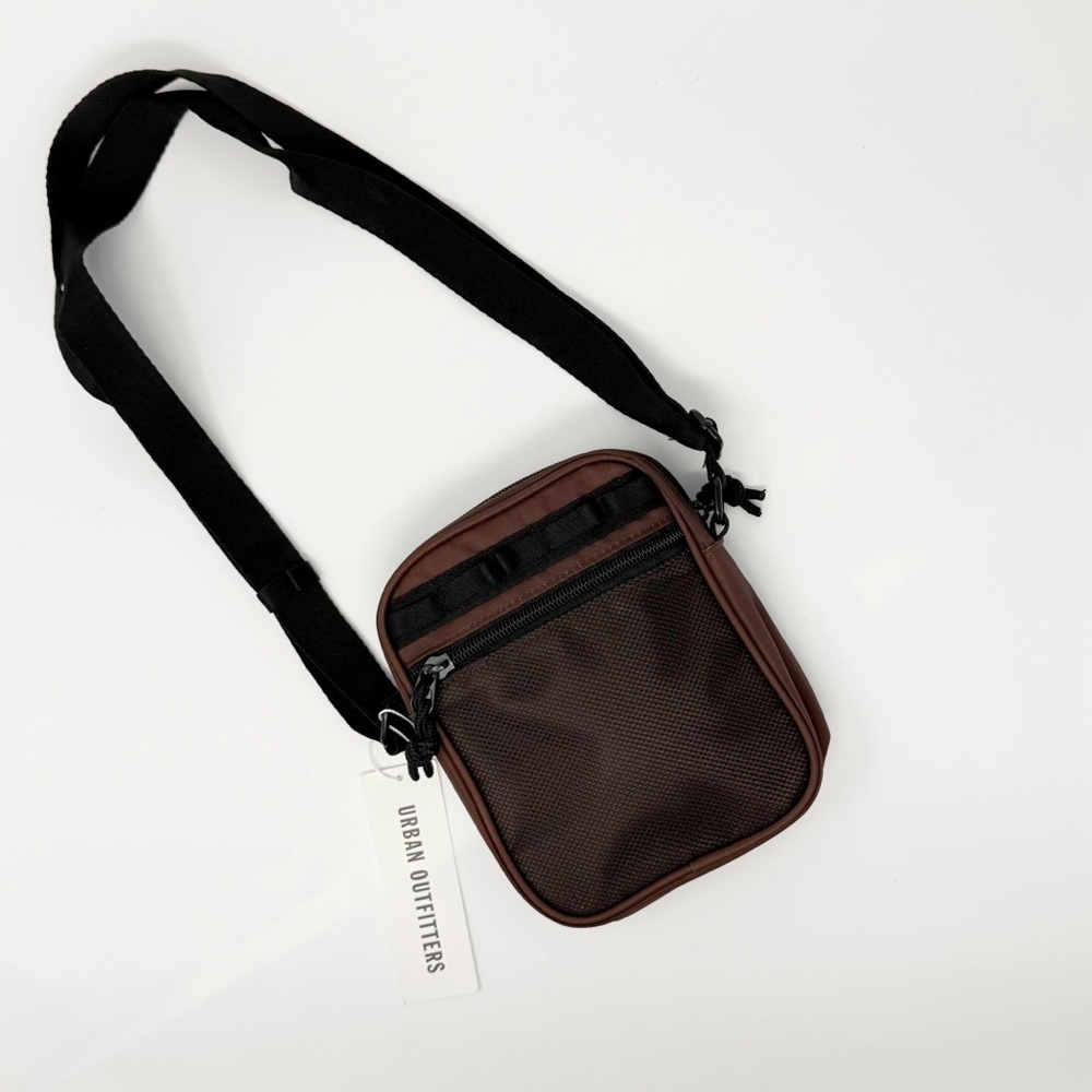 Urban Outfitters Brown Mini Crossbody Bag Nylon Utility Shoulder Pouch Travel - Picture 5 of 10